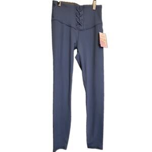 NWT XS Women's Active Blue Ribbed Leggings High Rise Joy Lab MSRP $30
